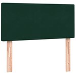 vidaXL Sommier à lattes de lit et matelas et LED vert foncé 90x210 cm velours