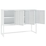 vidaXL Buffet Blanc 105x35x75 cm Acier