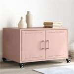 vidaXL Table basse rose 68x50x43 5 cm acier