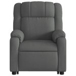 vidaXL Fauteuil inclinable électrique gris foncé tissu