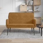 vidaXL Banc Marron 108x79x79 cm Velours