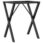 vidaXL Pieds de table à manger cadre en X 60x40x73 cm acier