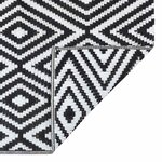 vidaXL Tapis d'extérieur ARAKIL Blanc et noir 190x290 cm PP