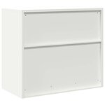 vidaXL Armoire de rangement Blanc 80 x 40 x 70 cm Acier