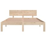 vidaXL Cadre de lit Bois de pin massif 140x190 cm
