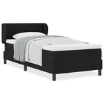 vidaXL Lit avec Matelas Box Spring Noir 90x190 cm Tissu