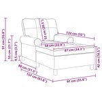 vidaXL Chaise longue avec coussin Bleu 91 x 157 x 91 cm Velours