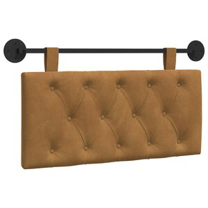 vidaXL Tête de lit suspendue Avec lumière LED Marron Velours