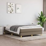 vidaXL Cadre de lit Taupe 140x190 cm Tissu