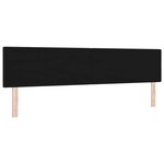 vidaXL Tête de Lit LED avec des lumières à LED Noir 200 cm tissu