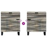 vidaXL Cabinet de chevet avec tiroir Blanc et noir 50 x 33 x 60 cm