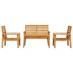 vidaXL Salon de jardin 4 Pièces bois d'acacia solide
