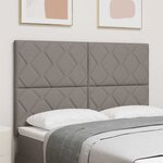vidaXL Tête de Lit en Tissu Geometric Manuel Taupe 140 cm tissu