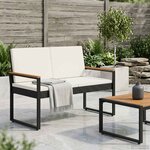 vidaXL Banc extérieur 2 -Seater 107 x 61 x 80 cm polyrotin