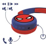 SPIDER-MAN Casque 2-en-1 Bluetooth et filaire confortable et pliable pour enfants avec limitation de son - LEXIBOOK