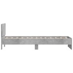 vidaXL Cadre de lit sans matelas avec tête de lit gris béton 90x190 cm
