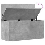 vidaXL Boîte de rangement gris béton 100x42x46 cm bois d'ingénierie
