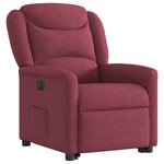 vidaXL Fauteuil inclinable électrique rouge bordeaux tissu