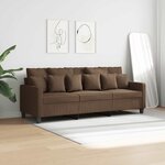 vidaXL Canapé à 3 places Marron 180 cm Tissu