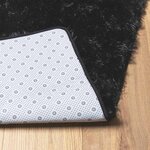 vidaXL Tapis shaggy à poils longs NAVARRA Noir 200x290 cm polyester