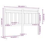 vidaXL Tête de lit Gris 166x4x100 cm Bois massif de pin