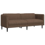 vidaXL Ensemble de canapés 2 Pièces marron tissu