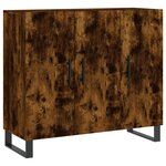 vidaXL Buffet chêne fumé 90x34x80 cm bois d'ingénierie