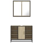 vidaXL Ensemble de meubles de salle de bain 2 Pièces chêne sonoma