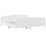 vidaXL Cadre de lit sans matelas blanc 180x200 cm bois massif de pin