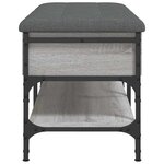 vidaXL Banc à chaussures sonoma gris 82x42x45 cm bois d'ingénierie