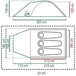 TENTE 3 PERSONNES COLEMAN DARWIN 3+ - 1 chambre - imperméable 3000mm - toile anti-uv