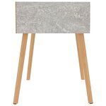 Vidaxl tables de chevet 2 pièces gris béton 40x40x56 cm aggloméré