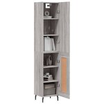 vidaXL Buffet haut Sonoma gris 34 5x34x180 cm Bois d'ingénierie