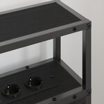 vidaXL Tête de lit de rangement Chêne noir 80 cm Bois d'ingénierie