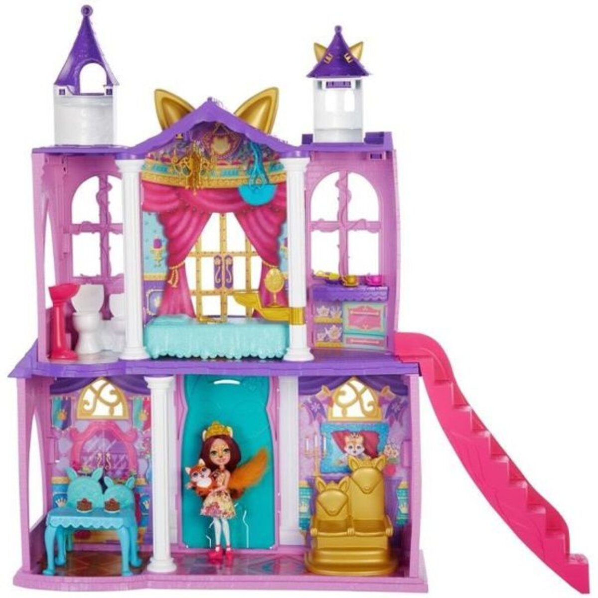 Enchantimals - château royal enchantimals 66 cm avec poupée renard figurine  et 19 éléments de jeu - maison mini-poupée - des 4 ans - La Poste
