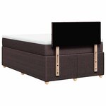 vidaXL Sommier à lattes de lit avec matelas Marron foncé 120x200 cm