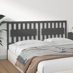 vidaXL Tête de lit Gris 185 5x4x100 cm Bois massif de pin