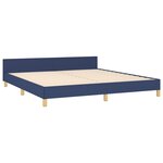 vidaXL Cadre de lit sans matelas bleu 160x200 cm tissu