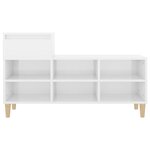 vidaXL Armoire à chaussure Blanc brillant 102x36x60 cm Bois ingénierie