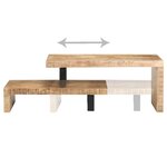 vidaXL Ensemble de table basse 2 Pièces Bois de manguier massif