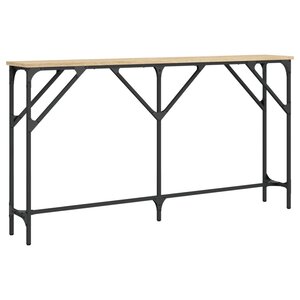 vidaXL Table console chêne sonoma 140x23x75 cm bois d'ingénierie