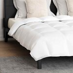 vidaXL Ensemble de Duvet avec oreiller 3 Pièces Blanc Plume de canard
