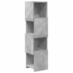 vidaXL Meuble d'angle Gris béton 25 5x25x102cm Bois d'ingénierie