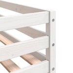 vidaXL Lit mezzanine enfants échelle blanc 90x200 cm bois pin massif