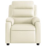 vidaXL Fauteuil de massage inclinable électrique crème similicuir