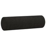 vidaXL Canapé 2 places avec oreillers décoratifs noir 120 cm tissu