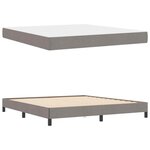 vidaXL Lit à ressorts avec matelas Taupe 180 x 200 cm tissu