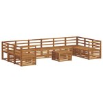 vidaXL Ensemble de canapés d'extérieur 11 Pièces Naturel