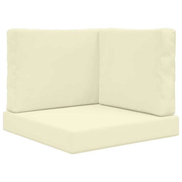 vidaXL Coussin de canapé d'extérieur 3 Pièces Crème Polyester