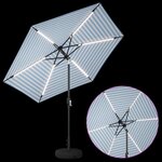 vidaXL Parasol de jardin avec lampes LED 270 x 270 cm Polyester